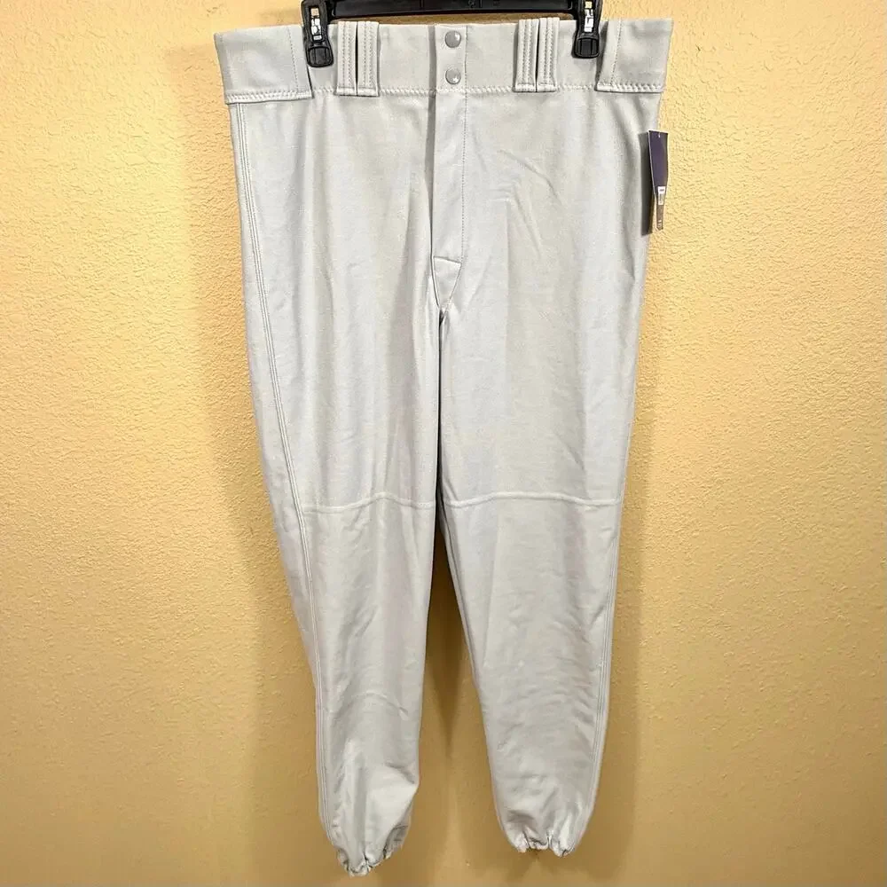 NEW Reebok Baseball Pants Gray Adult Size L 36 x 31 NWT